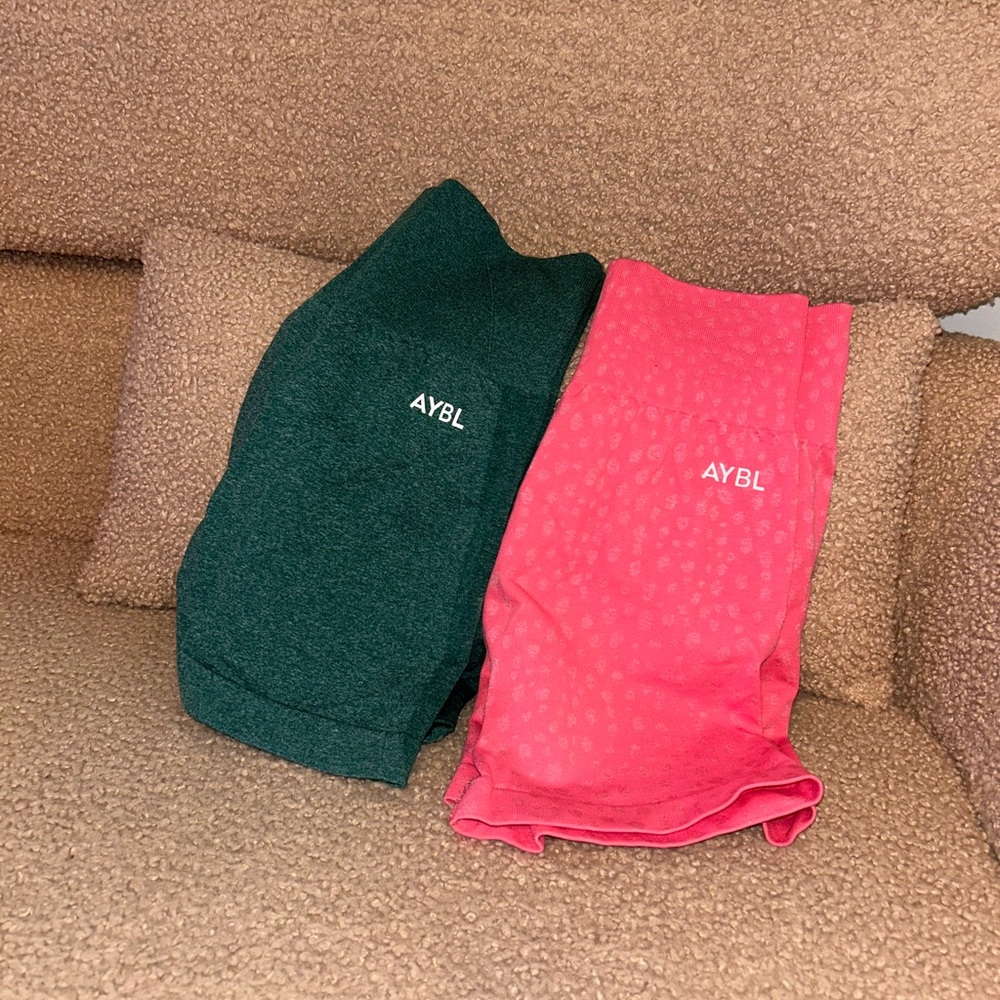 AYBL Leggings Green and Pink Soft Fit